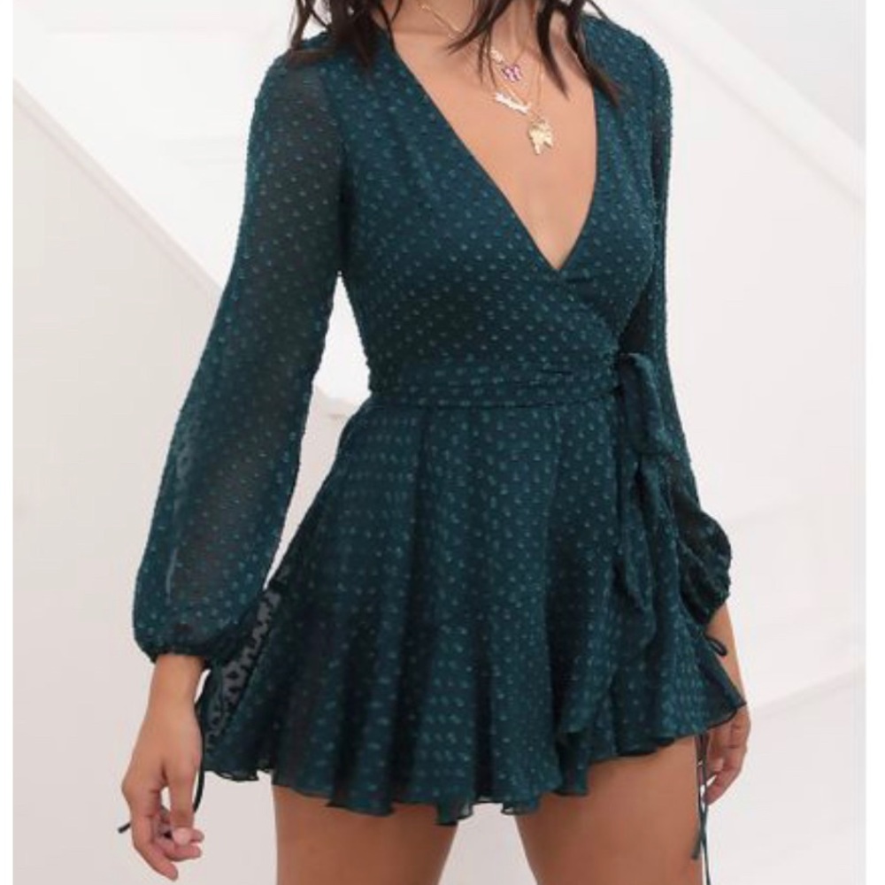 Lexi ruffle wrap dress